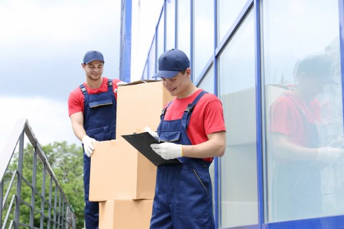 Packing and loading furniture into a removals van in Brent Cross