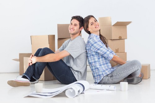 Professional man and van in Brentcross managing furniture delivery