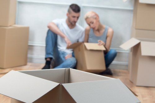 A variety of cardboard boxes for moving in Brentcross