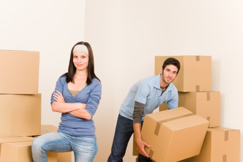 Commercial moving team planning a business relocation in Brentcross