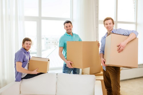 Local movers handling packing tasks for a Brent Cross relocation