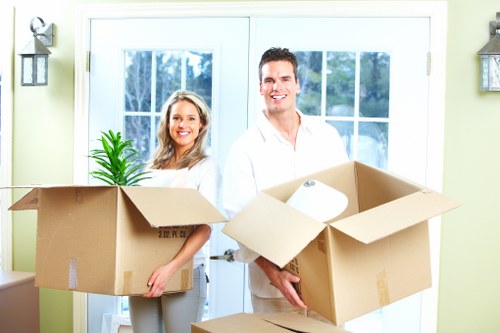 Family preparing a house relocation in Brentcross