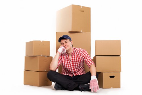 Professional movers handling a flat move in Brent Cross