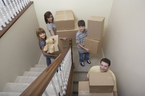 Packed moving van ready for removal services in Brentcross